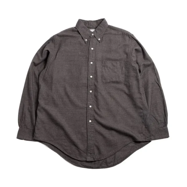 Orslow (8112–60) Button Down Shirt Soft Subtly Brushed Mini Check Front