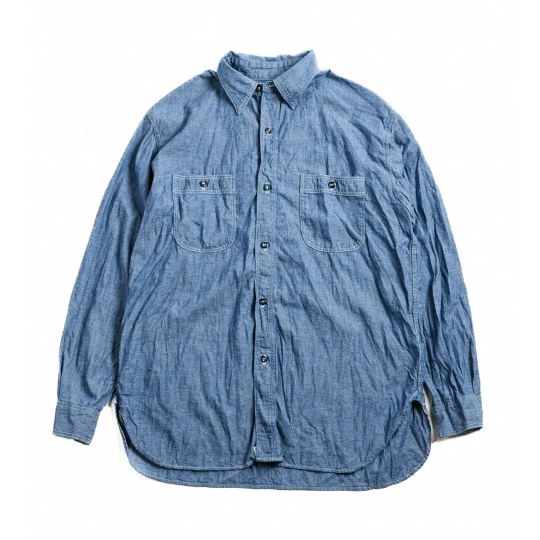 Orslow (Lot 8270–84) Relax Fit Chambray Work Shirt 2 Year Wash Front