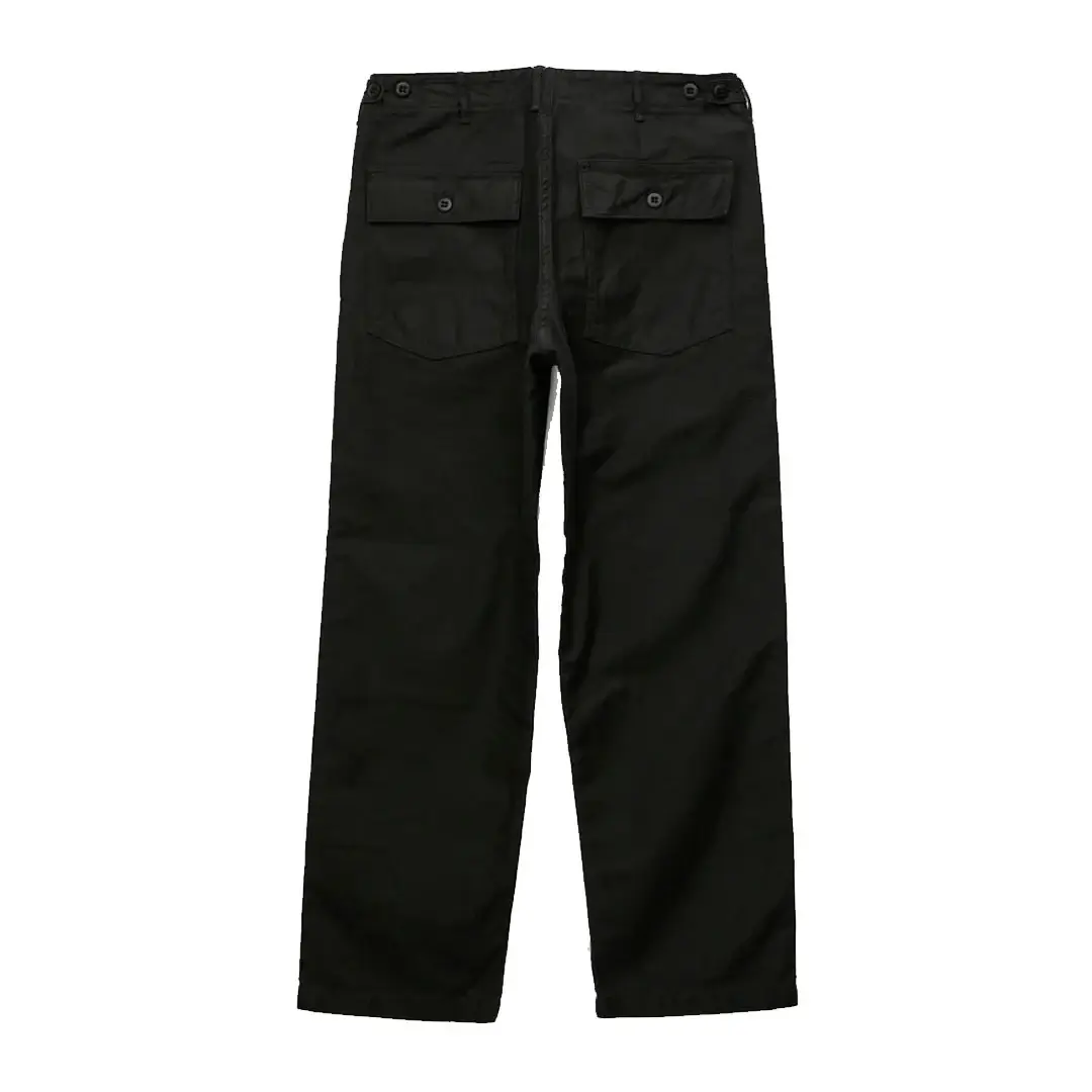 orSlow Straight Fit Fatigue Pants in Black Back