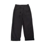 Fatigue Pants Cotton Linen Moleskin Relax Fit - Charcoal Gray Front