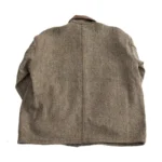 Harris Tweed Relaxed Fit Coverall Jacket - Khaki Back