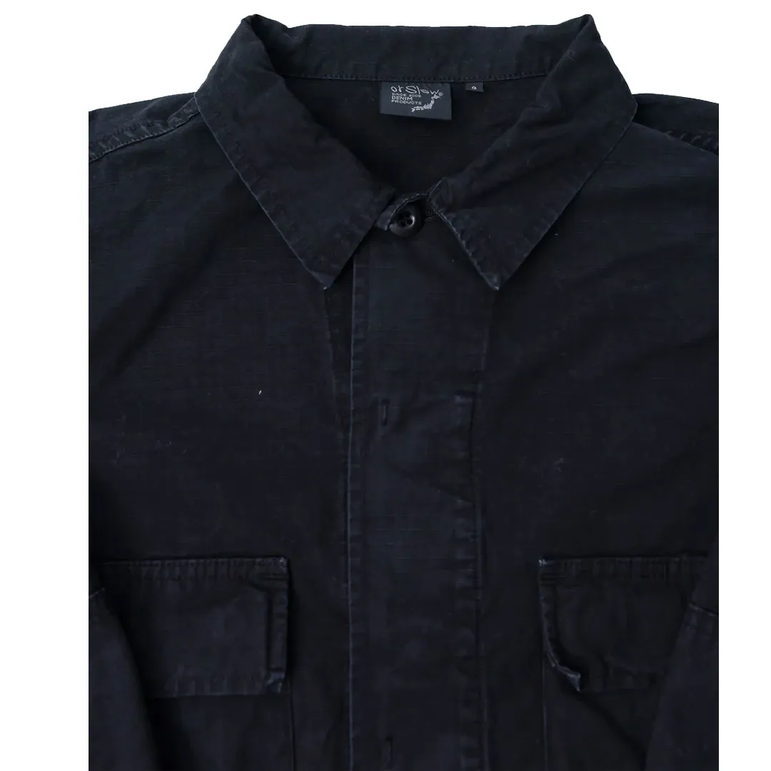 Ripstop BDU Jacket - Black Stone Front Zoom View