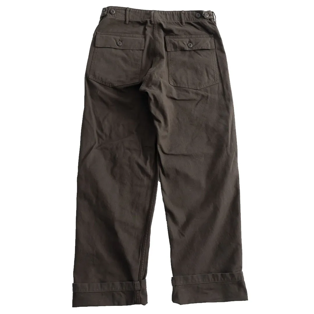 The Army Fatigue Regular Fit Brushed Flannel Pants by orSlow Back