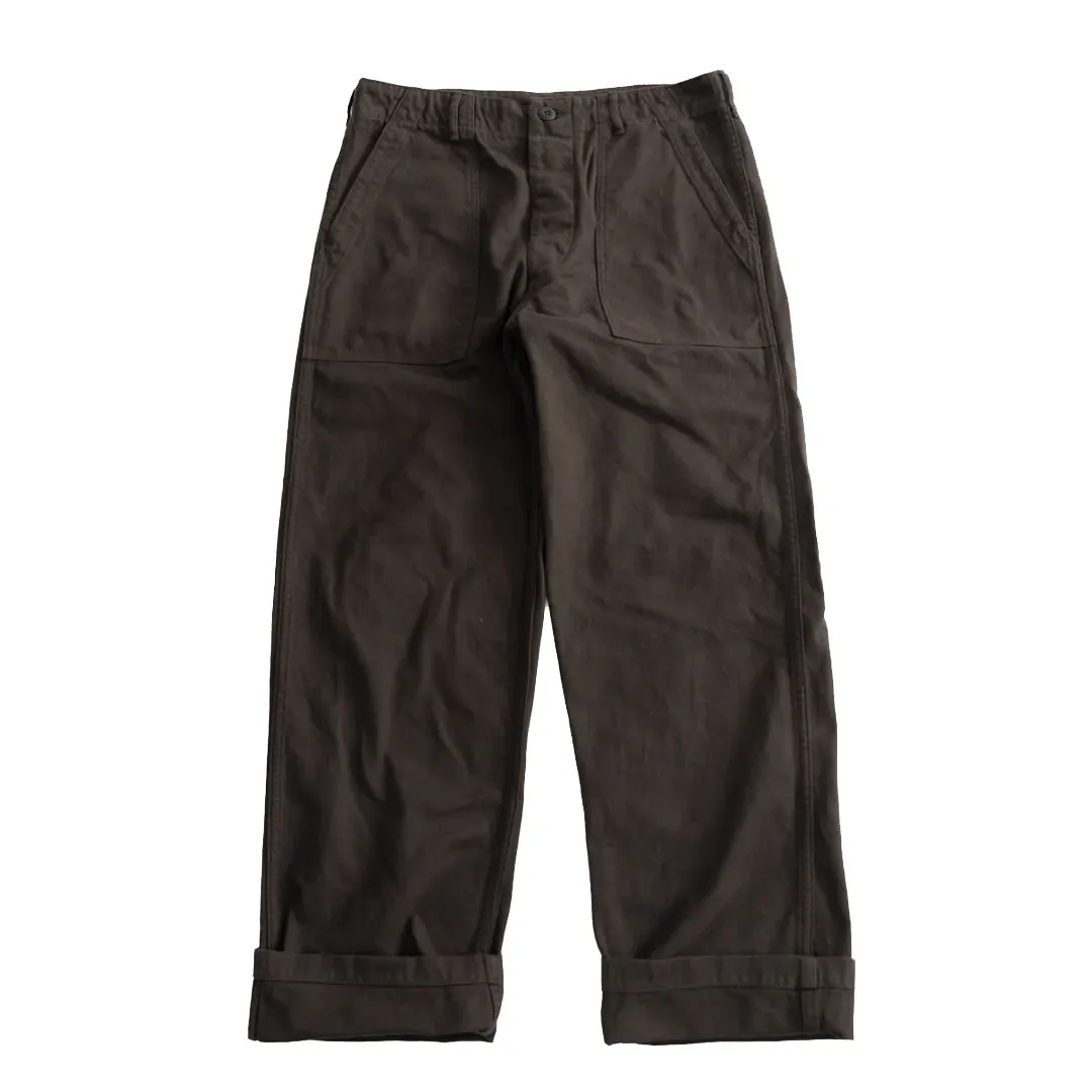 The Army Fatigue Regular Fit Brushed Flannel Pants by orSlow Front