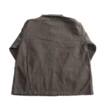 orSlow Cotton Linen Moleskin Relax Fit Simple Work Jacket Charcoal Back