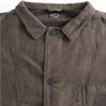 orSlow Cotton Linen Moleskin Relax Fit Simple Work Jacket Charcoal Zoom View