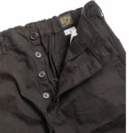 orSlow (LOT–5000) ORIGINAL HERRINGBONE FRENCH WORK PANT BLACK Front Opened