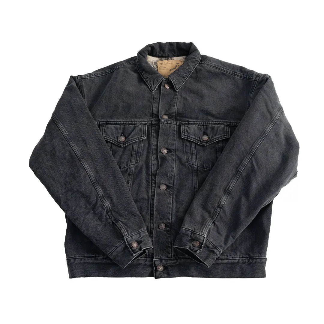 orSlow Type 3 Denim Jacket in stonewashed black Front
