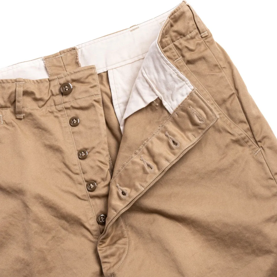 orSlow (V5361–41) VINTAGE FIT ARMY TROUSER DARK KHAKI Front Opend