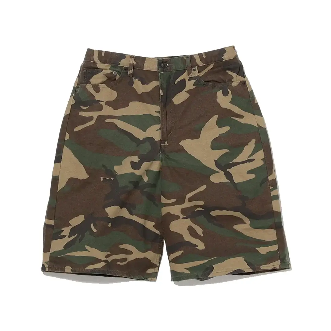 OrSlow × BEAMS “100 Super Dad” Woodland Camo Short Pant Front