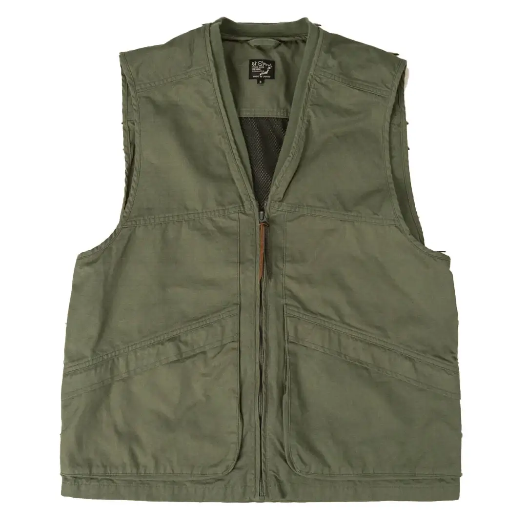 orSlow 6040 Cloth Vest Army Green Front