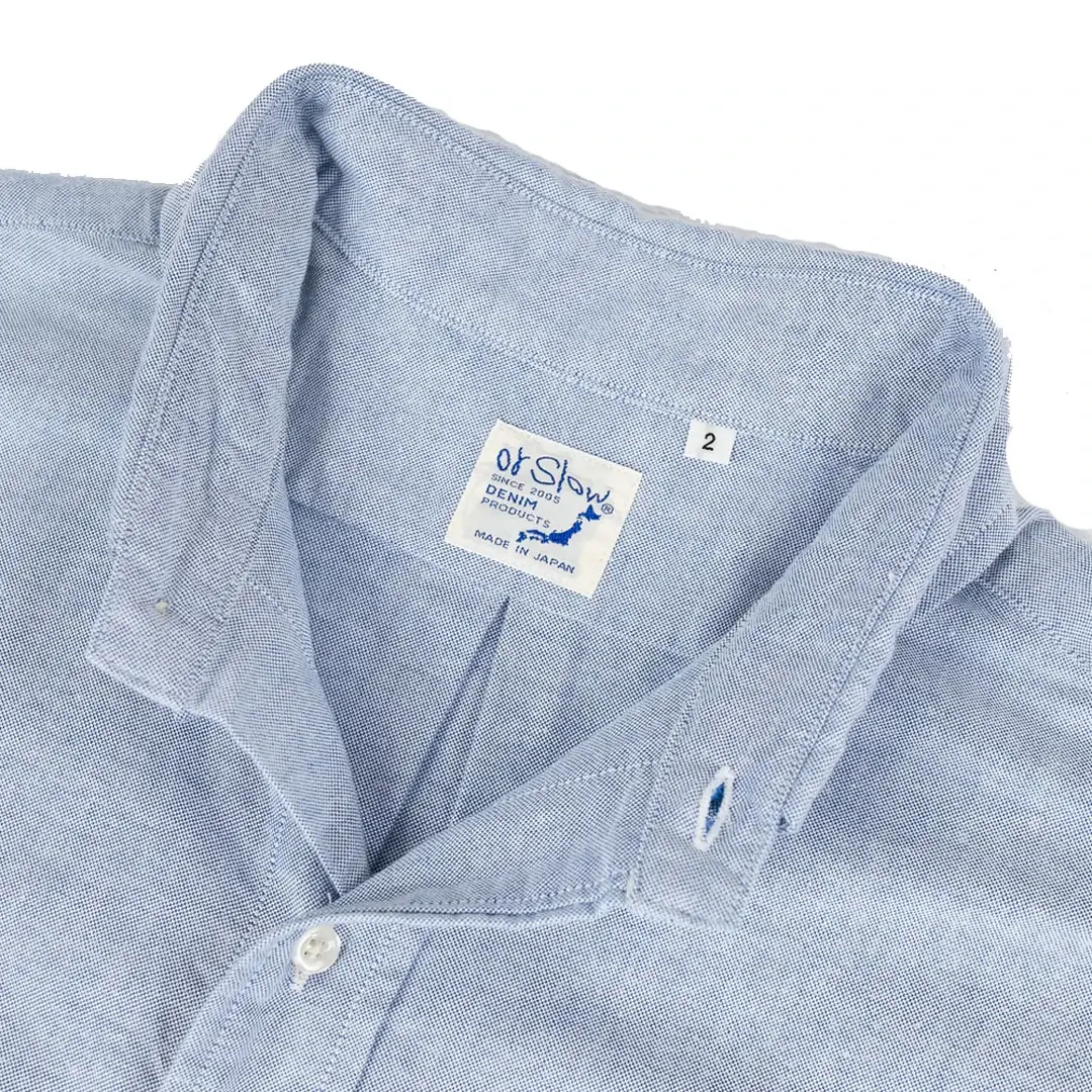 orSlow Button Down Shirt Light Blue Fornt 2