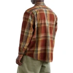 orSlow Checked Cotton and Linen-Blend Shirt Back