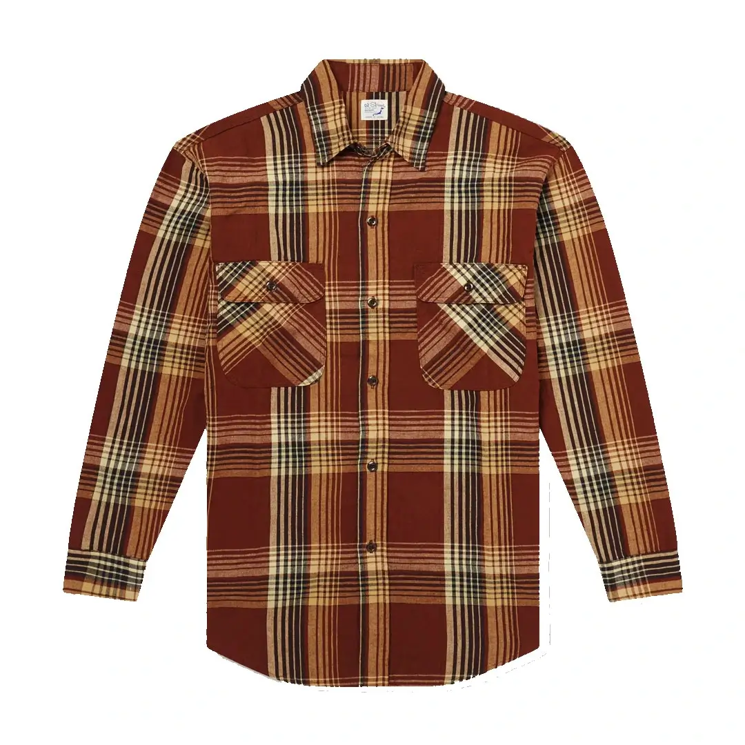 orSlow Checked Cotton and Linen-Blend Shirt Front