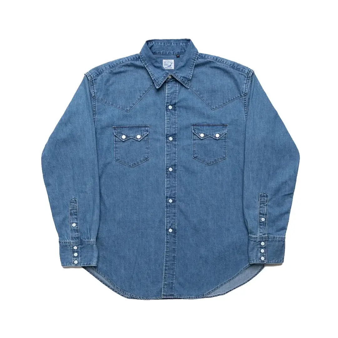 orSlow Denim Western Shirt Front