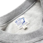 orSlow Light Weight French Terry Crewneck Sweat Shirt - Heather Grey FRONT 2