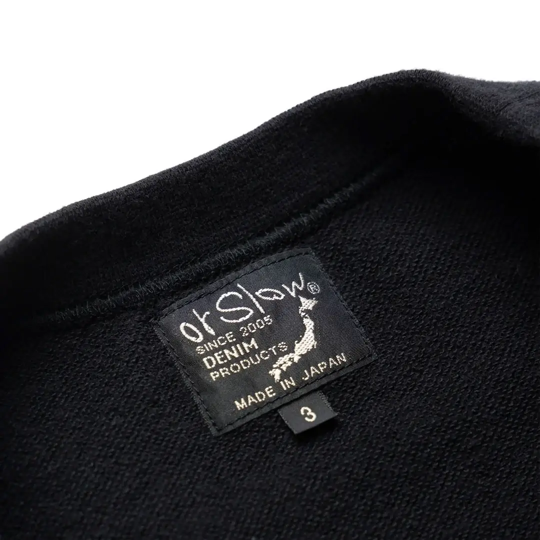 orSlow Light Weight French Terry Crewneck Sweat Shirt - Navy Front 2