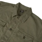 orSlow Utility Short Sleeve Shirt Jacket Olive side