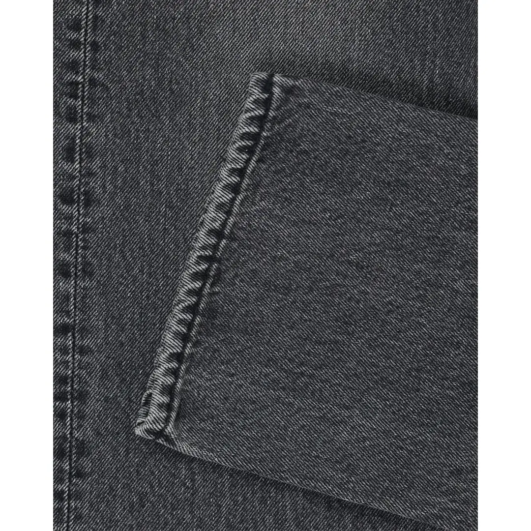 orslow 105 Standard Denim - Black Denim Stone Leg view