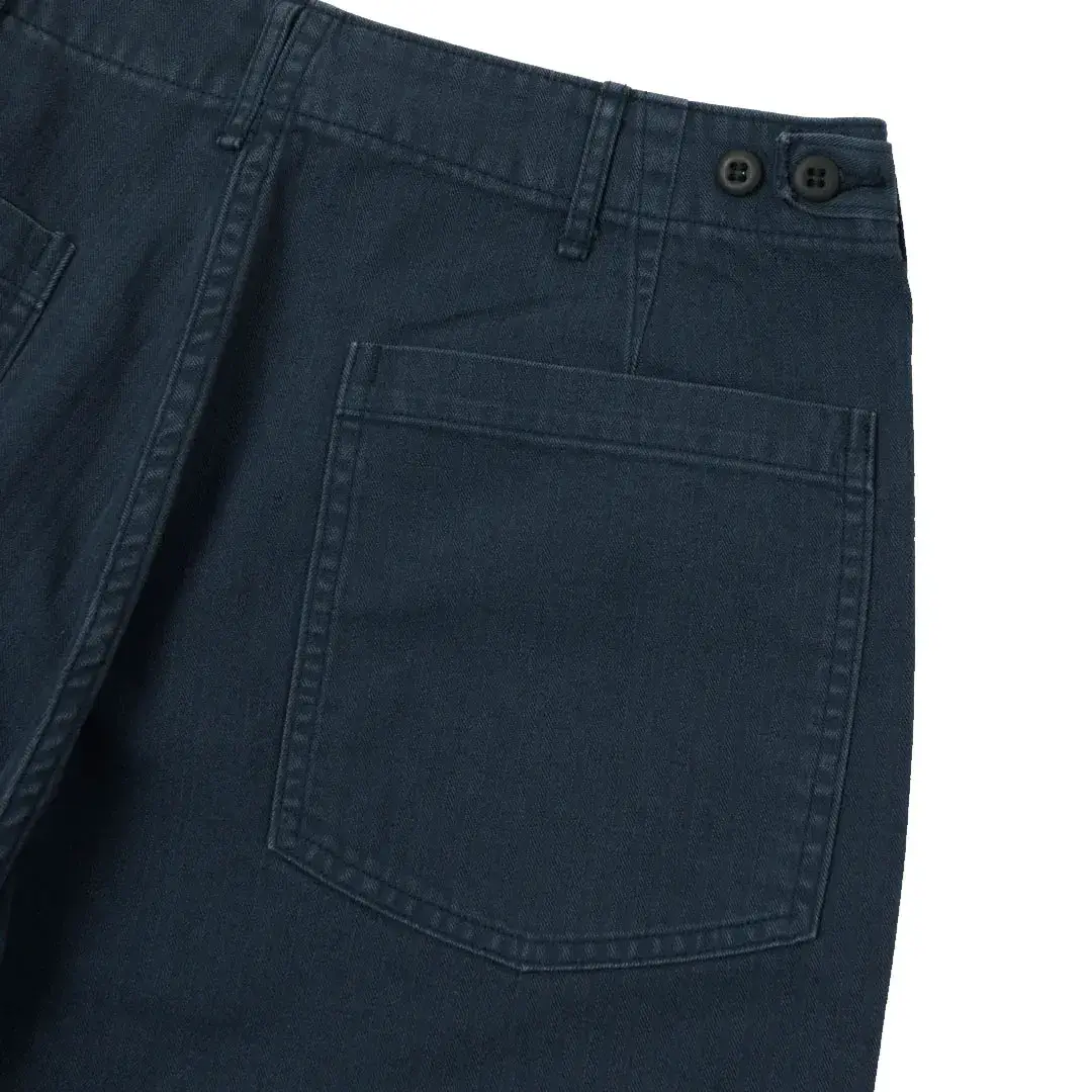 orSlow Herringbone Twill Lightweight Fatigue Pants - Navy Back