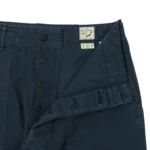 orSlow Herringbone Twill Lightweight Fatigue Pants - Navy Front Opened