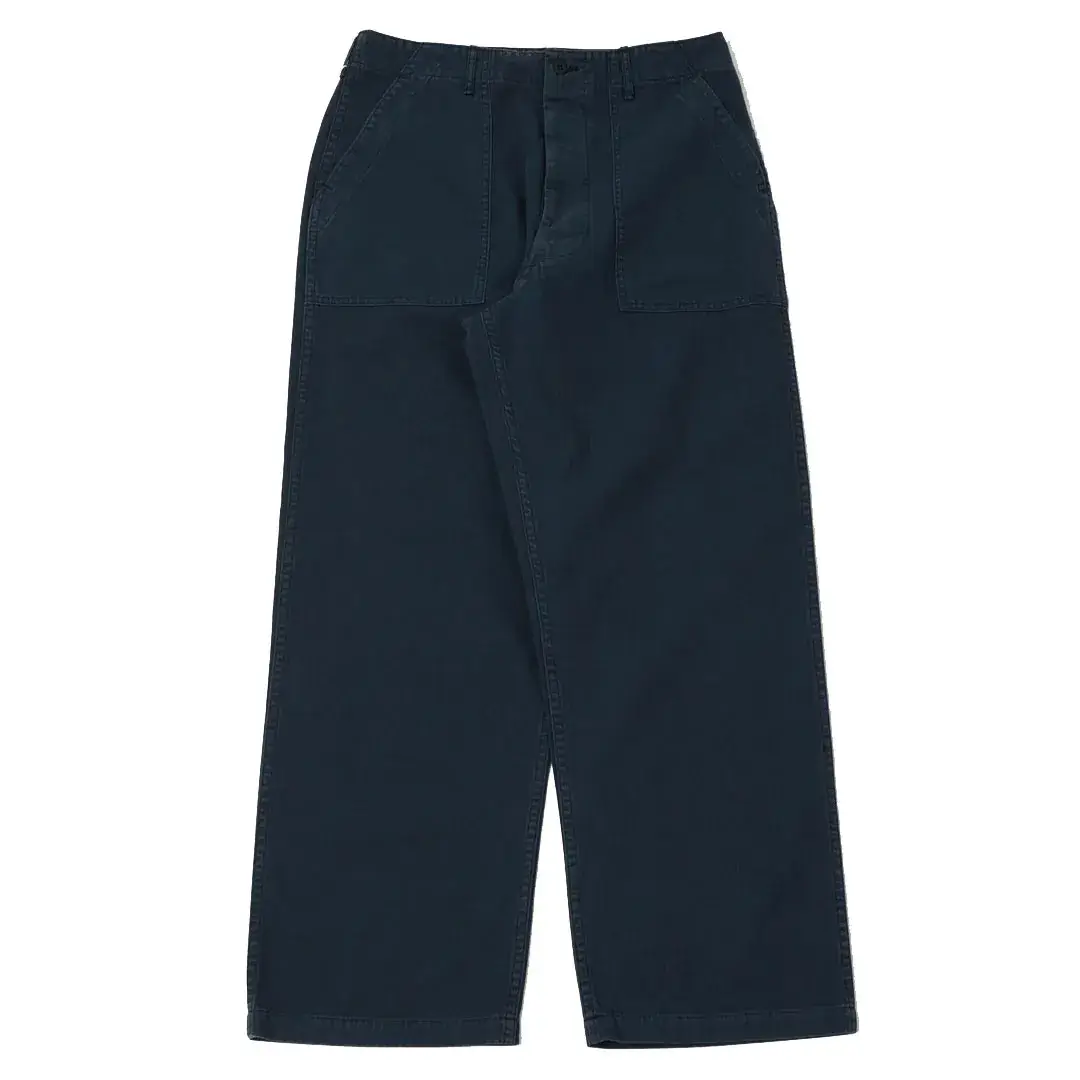 orSlow Herringbone Twill Lightweight Fatigue Pants - Navy Front