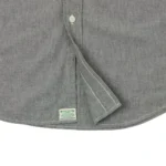 orSlow Short Sleeve Chambray Work Shirt - Grey Front open
