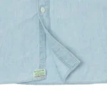 orSlow Vintage Chambray Work Shirt - Sky Blue FroNT Bottom